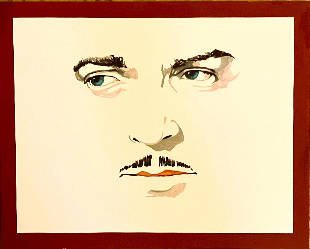 Photorealistic Portrait Acrylic Painting By Andrew Sabori, 20 X 16, Face Of Clark Gable, Original Artwork