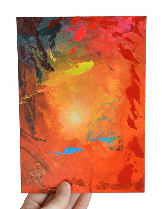 Eyecatcher 13 - small abstract with orange and red