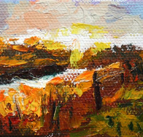 LANDSCAPE VII. FROM MY A SERIES OF MINI WORKS LANDSCAPE / ORIGINAL PAINTING by Salana Art Gallery