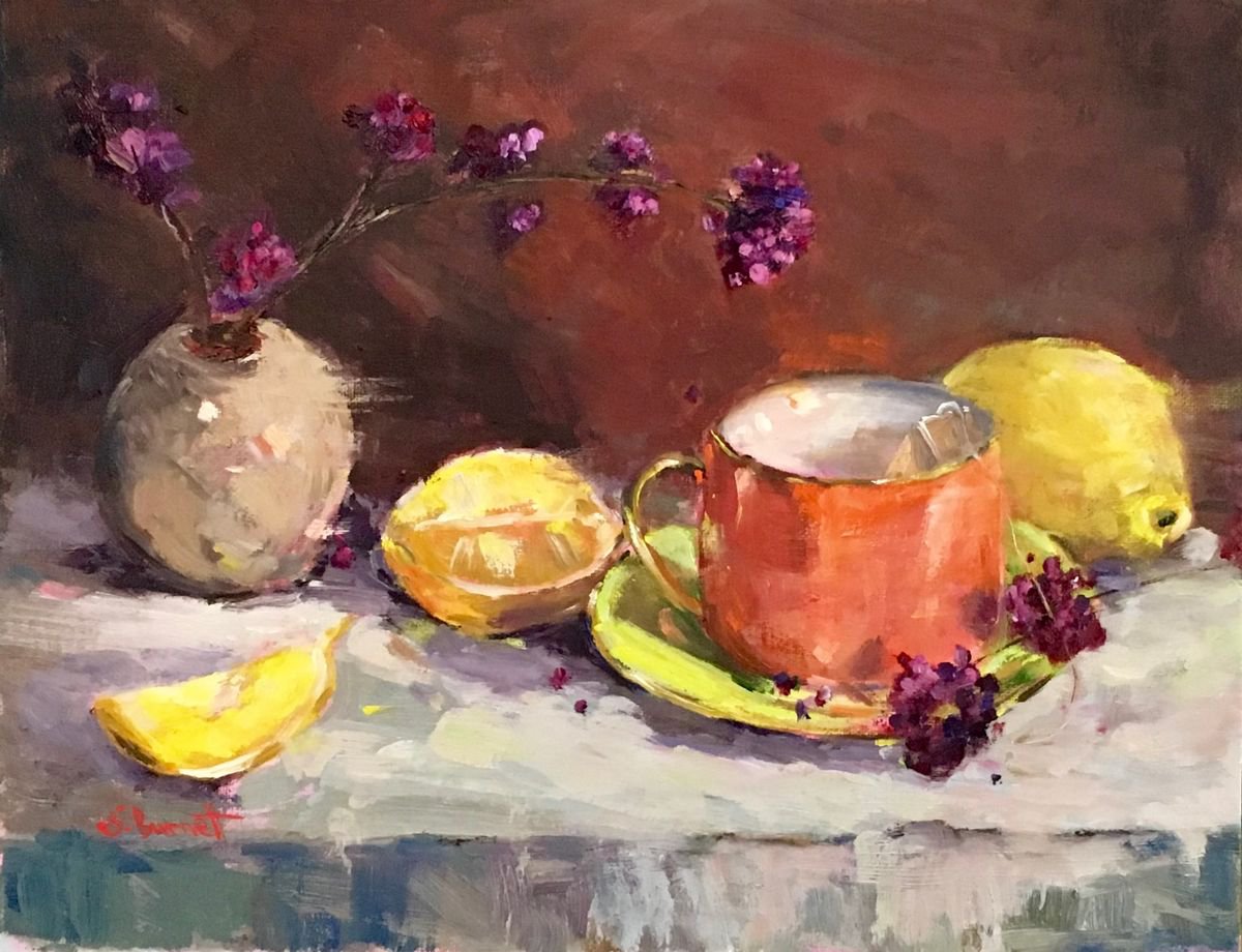 Tea and lemons by Sandra Burnett