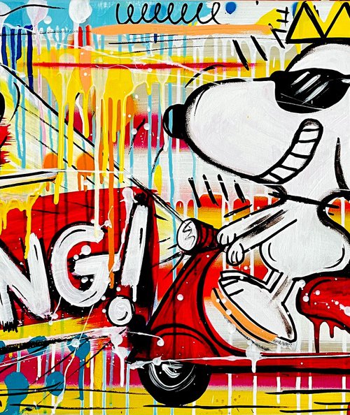 Keep Riding (50x100cm) Ready to hang by Mercedes Lagunas