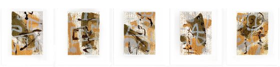 Ochre monochrome abstraction