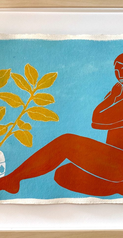 Self-love, Gouache and pastel serie  #1 by Gisella Stapleton