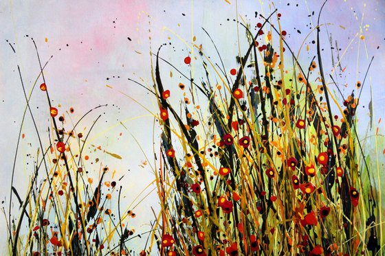 A Place With No Name -  Large Original abstract floral painting