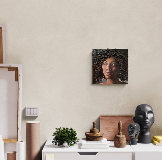 Portrait of an African girl. Portrait of a woman
