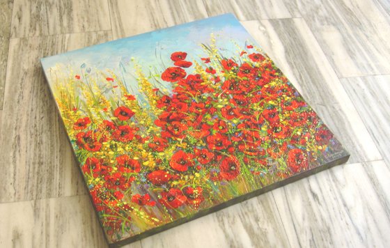 Flower Landscape "Poppies"