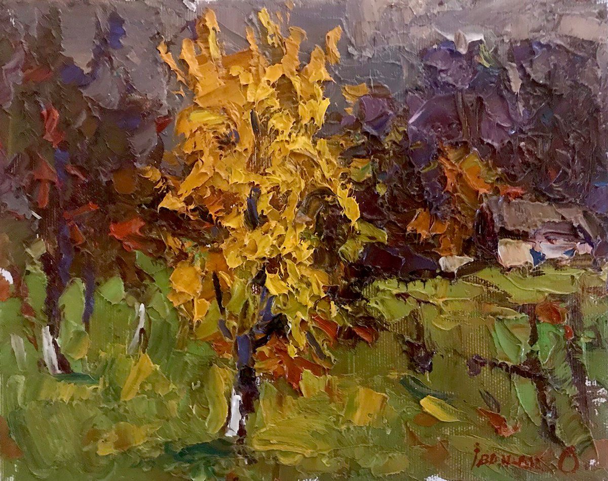 Impressionistic Landscape Oil Painting By Kalenyuk Alex, 10 X 8", Twilight, Original Artwork