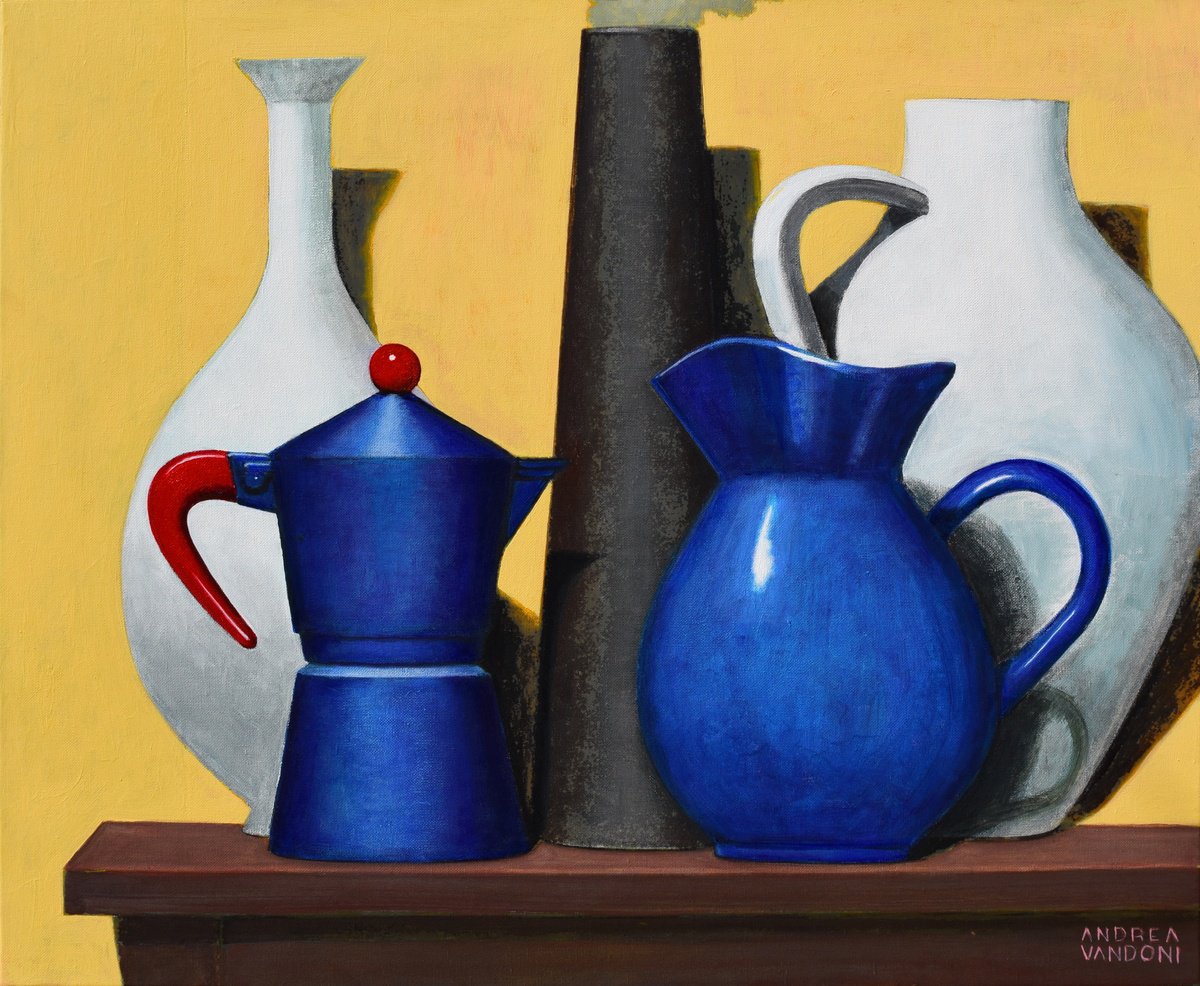 Photorealistic Still Life Acrylic Painting By Andrea Vandoni, 29 X 24, Sample Book - 4, Original Artwork