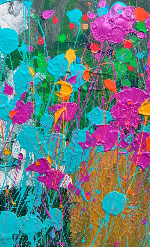 Abstract Flowers on the white background by Andrii Kovalyk
