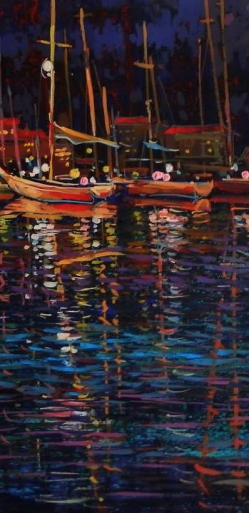night pier by Sergey  Kachin