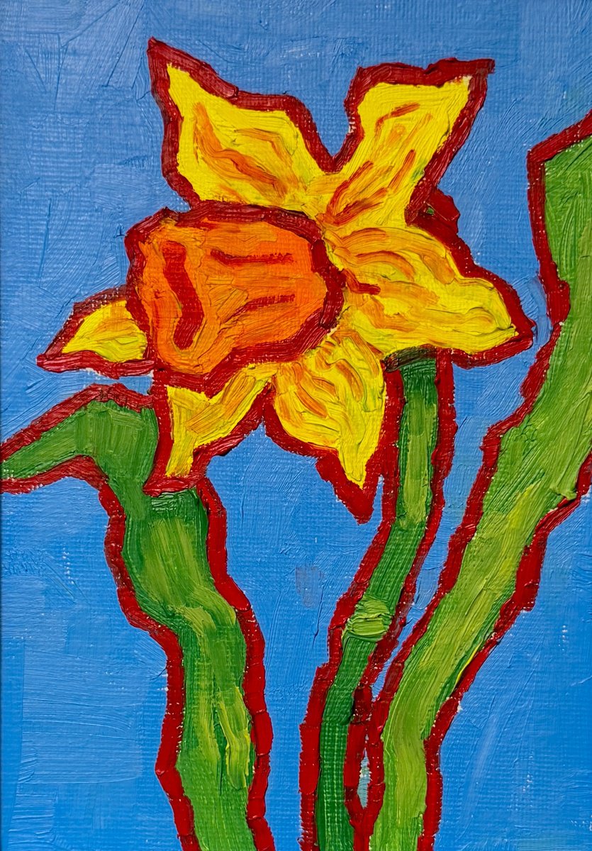 Daffodil By Ekaterina Dutkevich, 6 X 8, Artwork For Sale On Artfinder