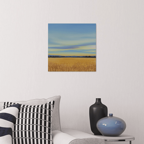 Evening Glow - Blue Sky Landscape