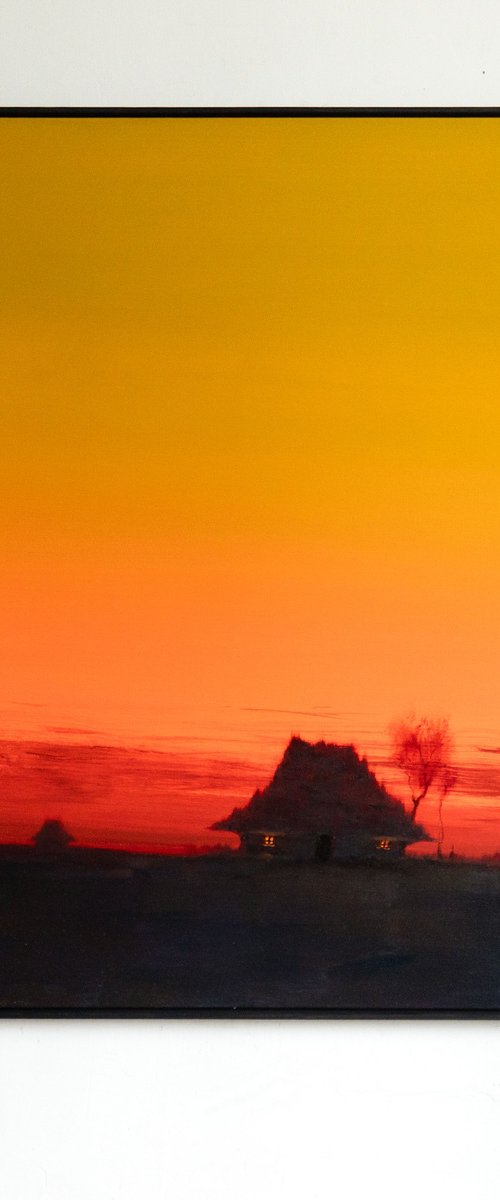 Evening orange sky by Bohdan Katolyk
