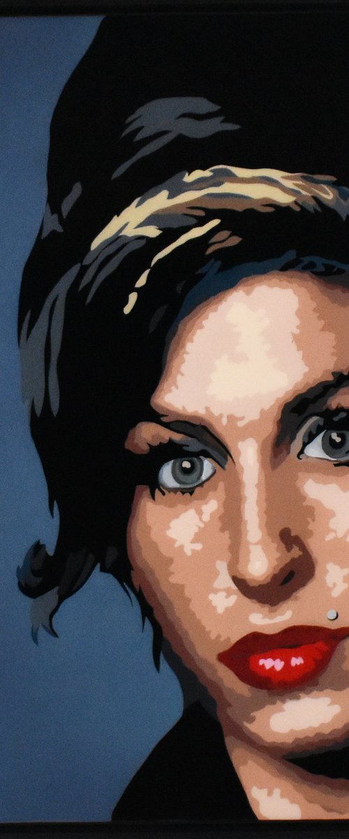 Amy Winehouse framed painting by Robert Kerr