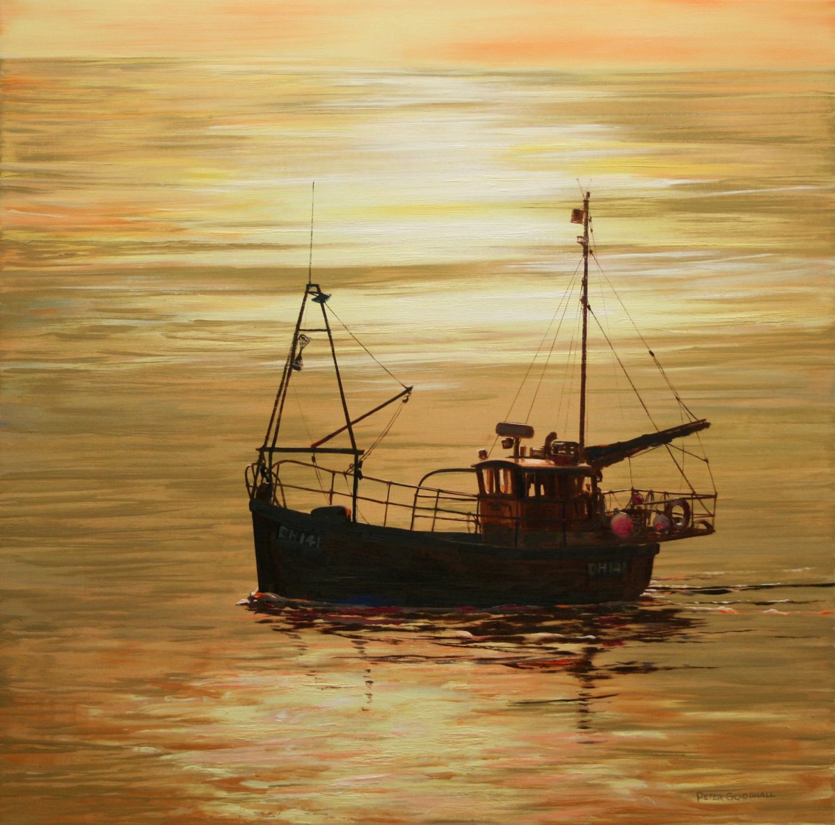 OFF POTTING ON A CALM MORNING by Peter Goodhall