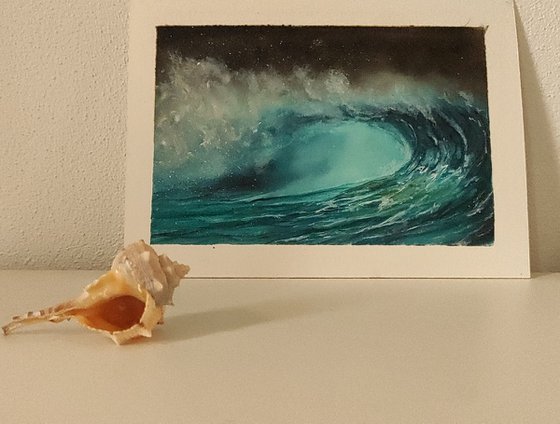 seascape wave on paper #004