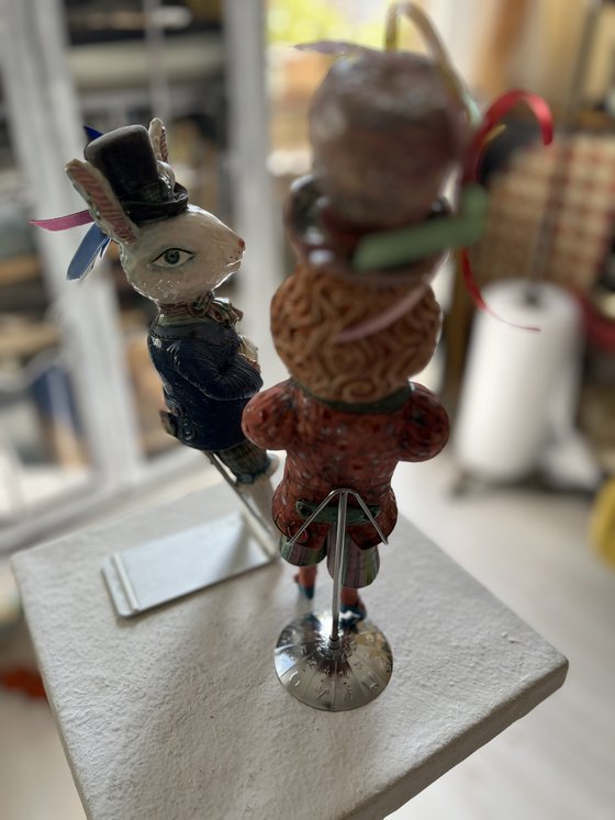 Hatter with the Rabbit, time for a tea.