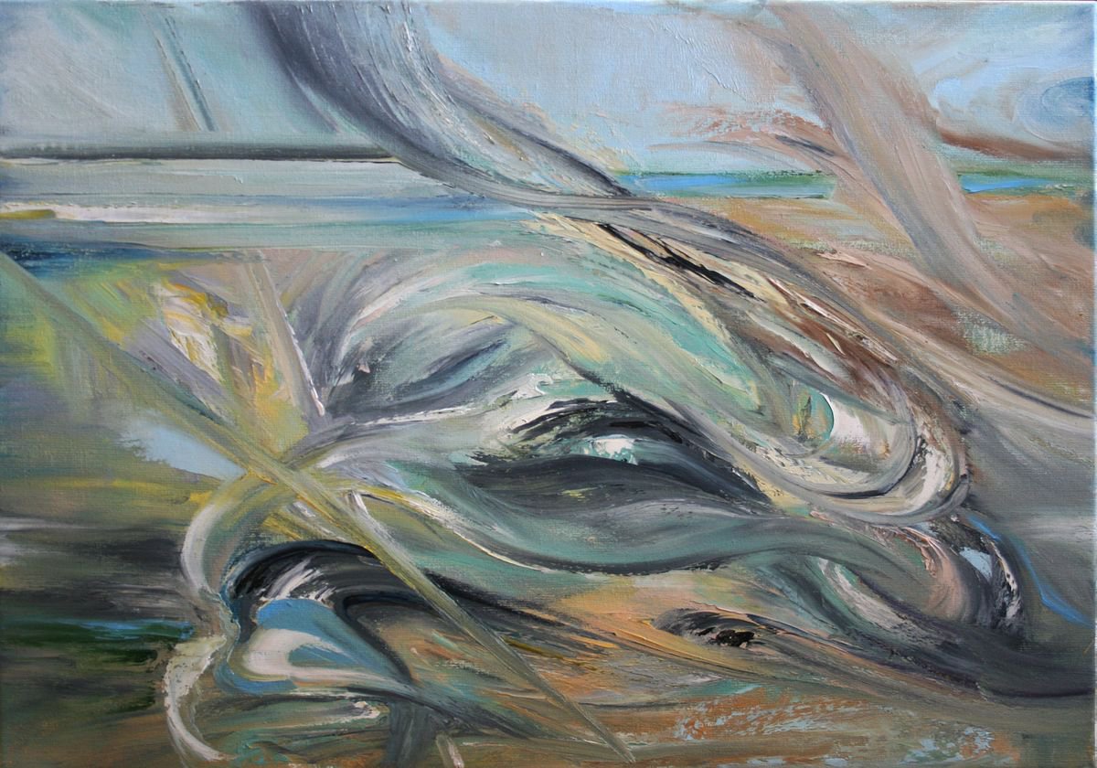 Expressive Oil Painting , Eye Of The Winds By Salana Art / Svetlana Samovarova, 28 X 20, Artwork For Sale On Artfinder