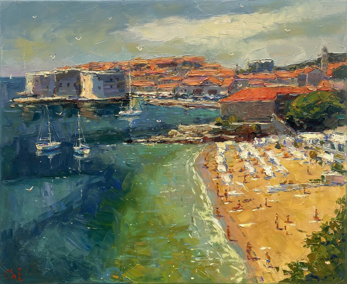 Bay In Dubrovnik By Evgeny Chernyakovsky, 24 X 20, Artwork For Sale On Artfinder