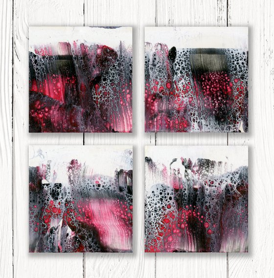 A Creative Soul Collection 1 - 4 Small Abstract Paintings by Kathy Morton Stanion