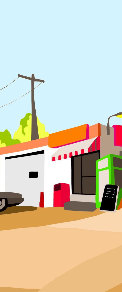 Restaurant (Restaurante)  (pop art, landscape) by Alejos