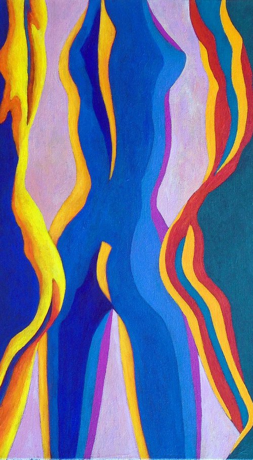 5 NUDES DANCE ON PINK by Stephen Conroy