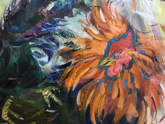 aggressive roosters