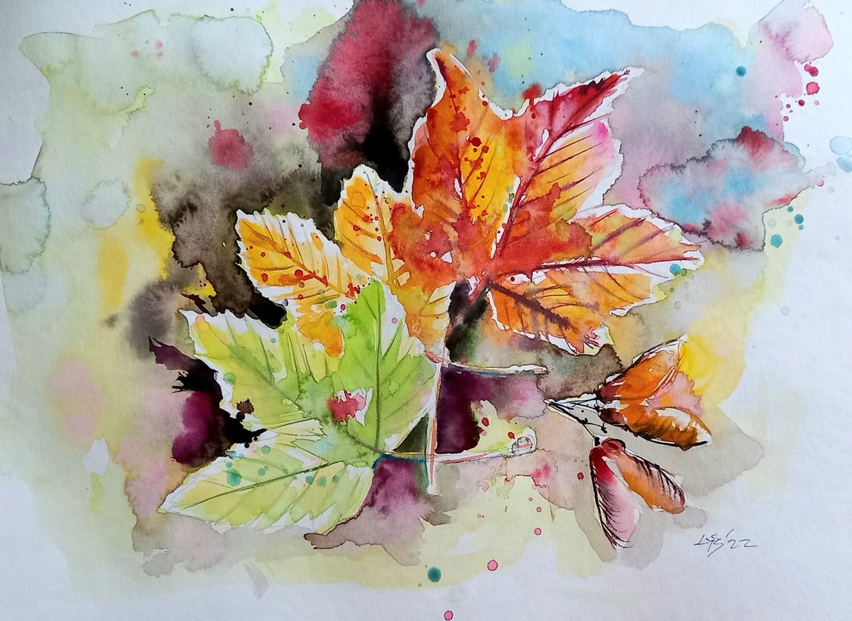 Autumn and leaves II /28 x 38 cm/ by Kovcs Anna Brigitta