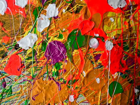 Abstract painting Threads of life