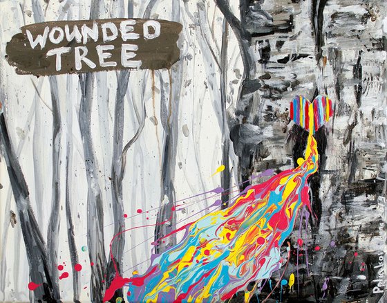 Wounded tree