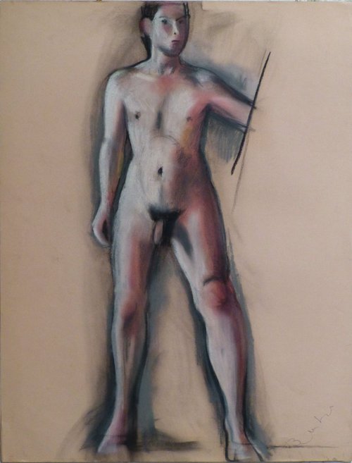 Nude Self-Portrait #3, 65x50 cm by Frederic Belaubre