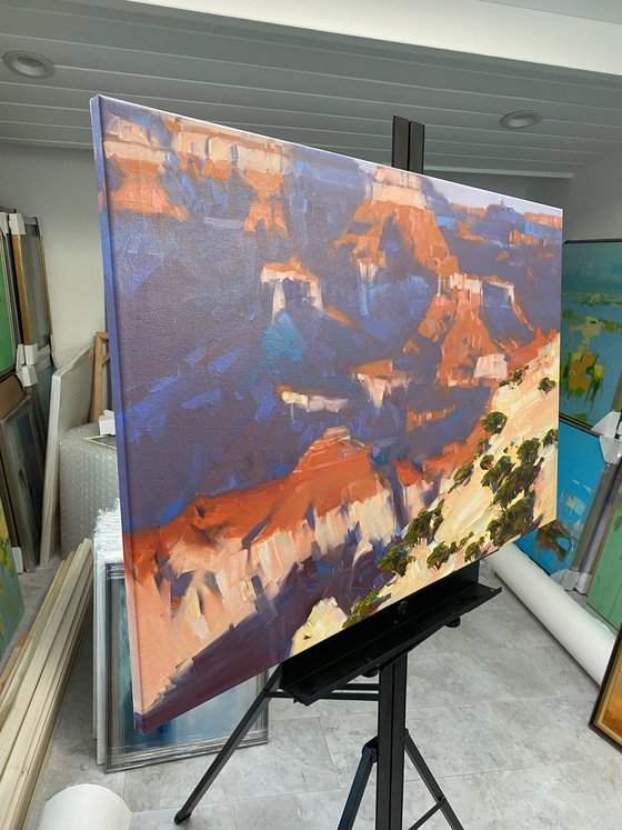 Grand Canyon, Original oil painting, Handmade artwork, One of a kind