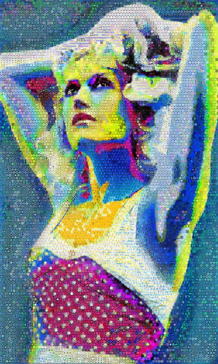 Portrait Painting By John Lijo Bluefish, 60 X 100, Sing In Color, Original Artwork