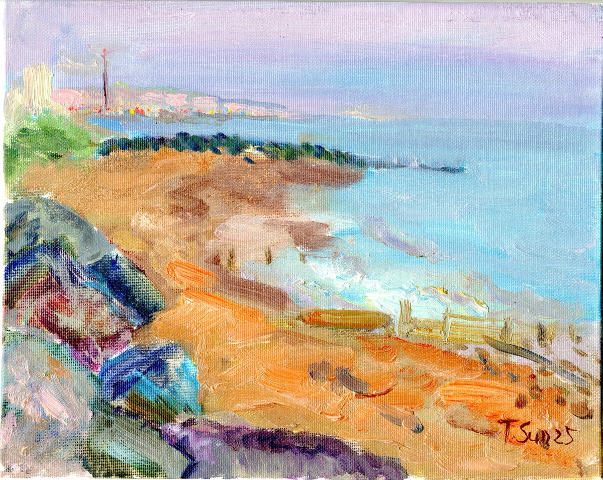 Evening Mood, Hove Beach. Uk By Tanya Sun, 10 X 8, Artwork For Sale On Artfinder