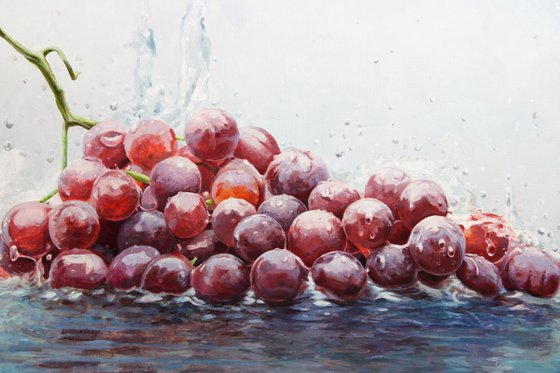 Drops on grapes, 90x70