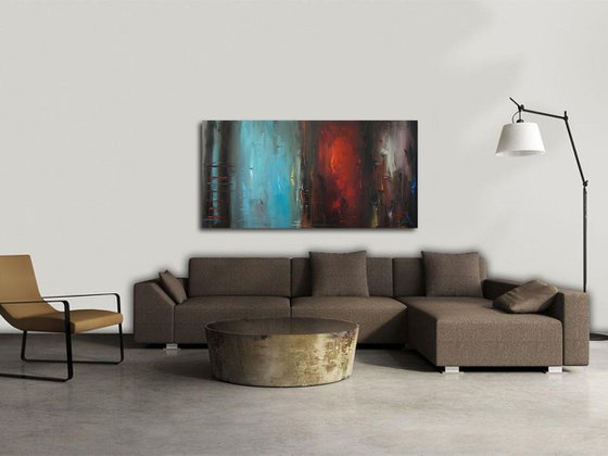 Sea illussions, Abstract painting, Large Painting