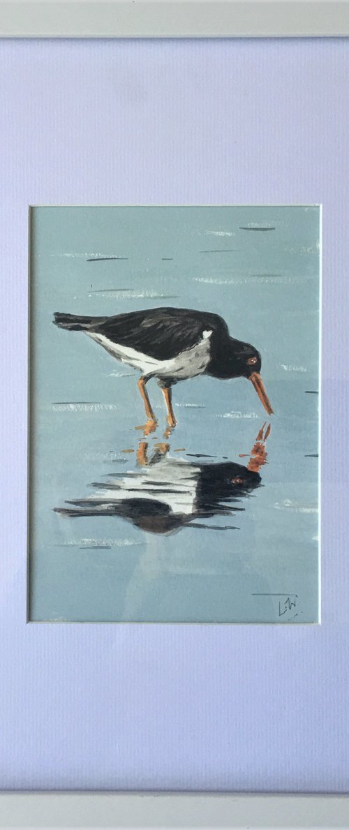 Reflected Wader by Laurence Wheeler