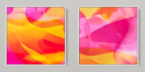 META COLOR VI - PHOTO ART 150 X 75 CM FRAMED DIPTYCH by Sven Pfrommer