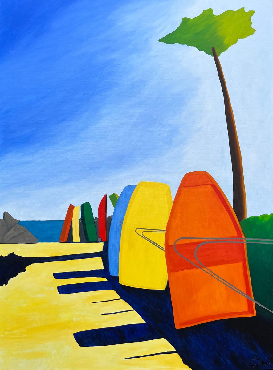 Impressionistic Landscape Oil Painting By Cadiou Frederic, 24 X 32, At The End Of Cap Coz, Original Artwork