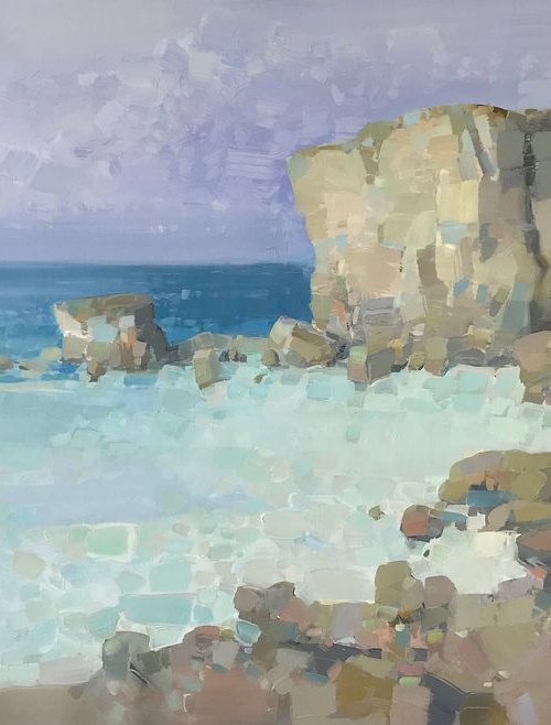 Pacific Coast, Original oil painting, Handmade artwork, One of a kind by Vahe Yeremyan