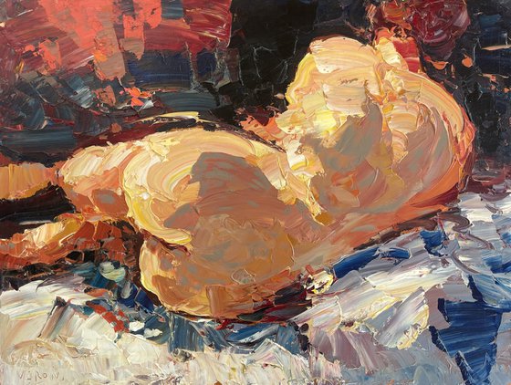 Female Nude Oil Painting on Canvas