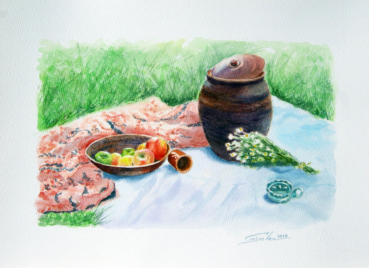 Breakfast on the grass #2 by Elena Gaivoronskaia