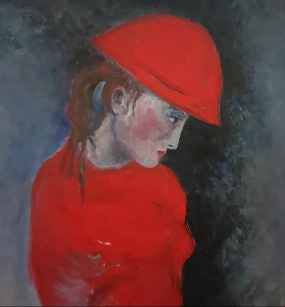 woman in red