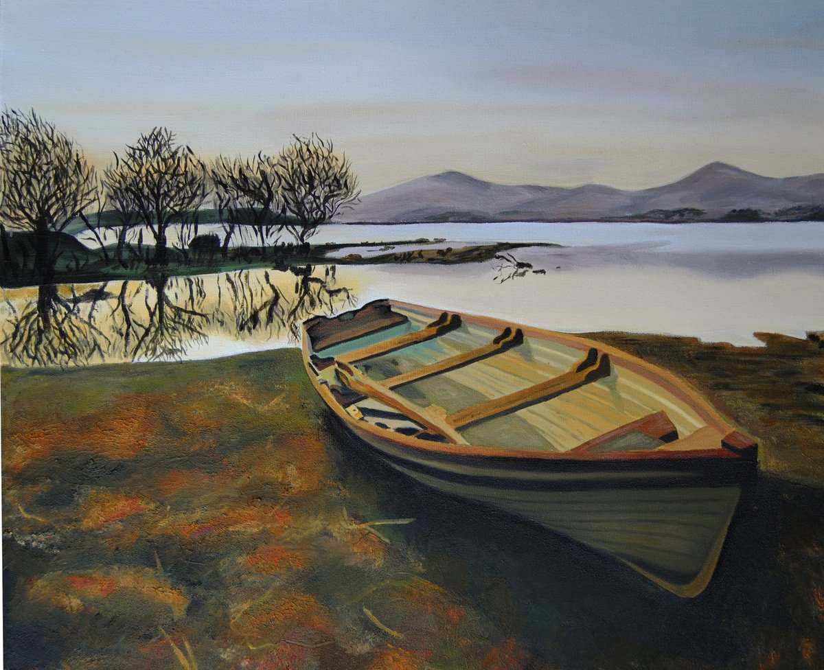 Photorealistic Landscape Oil Painting By Simona Tsvetkova, 16 X 13", Morning, Original Artwork