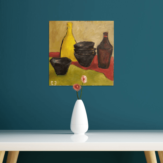 Still life with Japanese ceramics