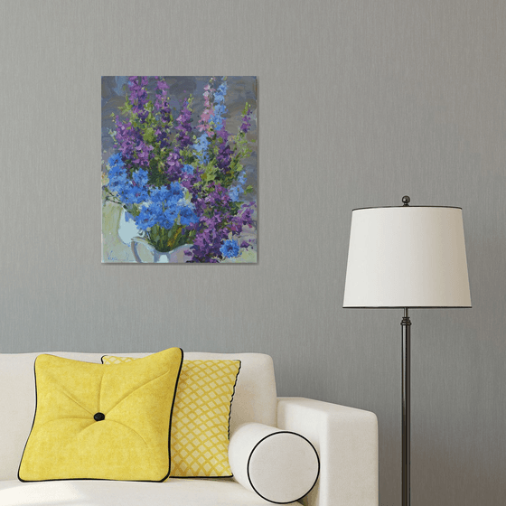 Delphiniums in Bloom