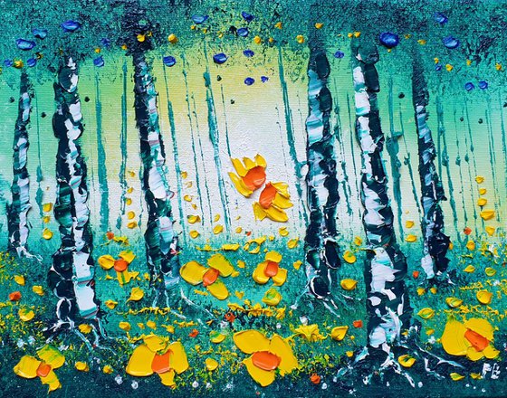 "Lime Forest & Flowers in Love"