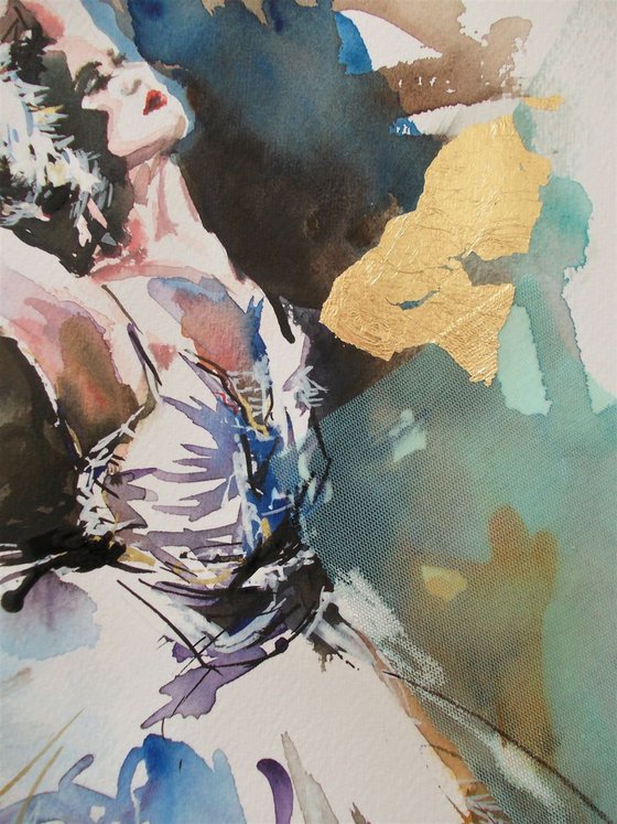 Emphasis II' - Ballerina Watercolor Painting