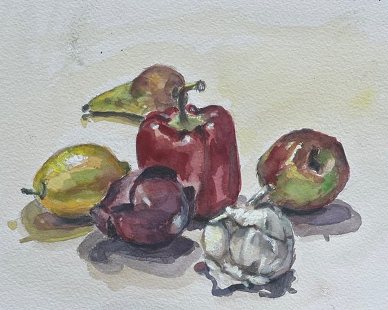 Fruit and vegetable still life