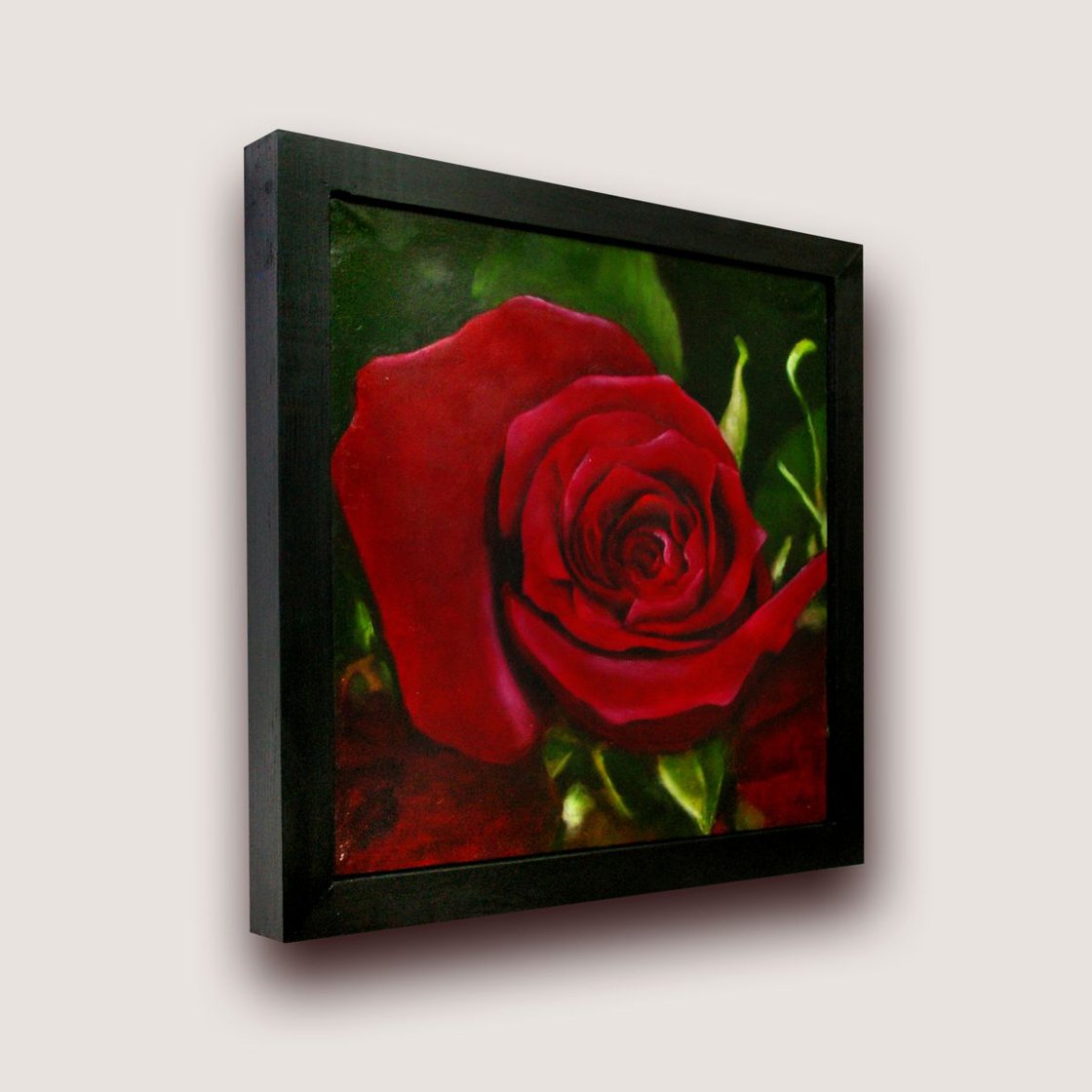 Red Rose Painting Oil on Canvas Macro Rose Picture 70x50 Cm -  Israel